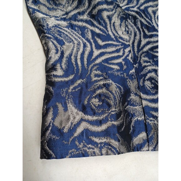 Tribal Blue and Silver Floral Blazer - Picture 5 of 10